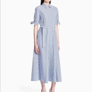 Calvin Klein Blue Striped Maxi Dress